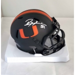Ray Lewis signed Miami Hurricanes Eclipse football mini helmet Schwartz Sports COA